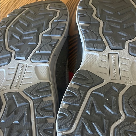 Skechers Gray and Orange Comfort Sneakers - Picture 3 of 4